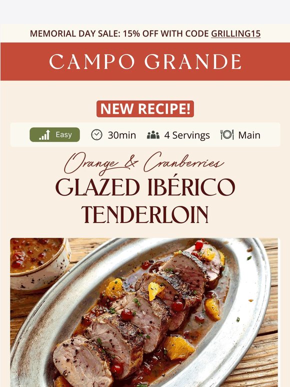 🍽️ Orange & Cranberries Glazed Ibérico Tenderloin