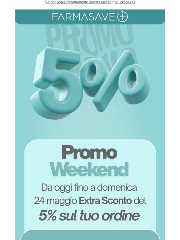 ⚡Promo Weekend,  Extra Sconto per te solo fino a domenica❤️