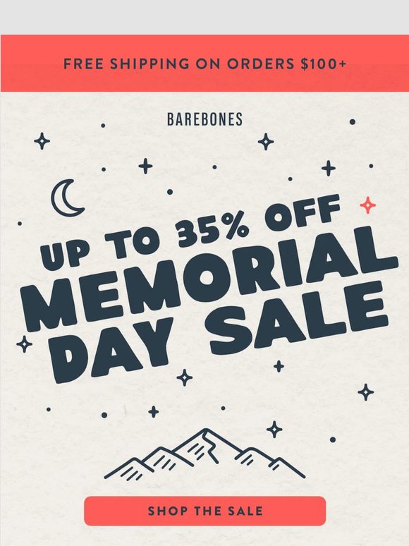 35% Off Memorial Day Sale