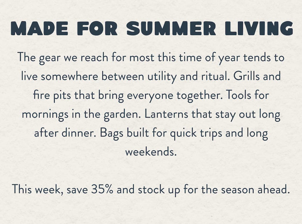 Summer starts here - copy block
