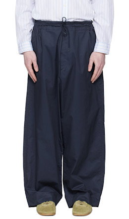 Navy Drawstring Trousers - Hed Mayner