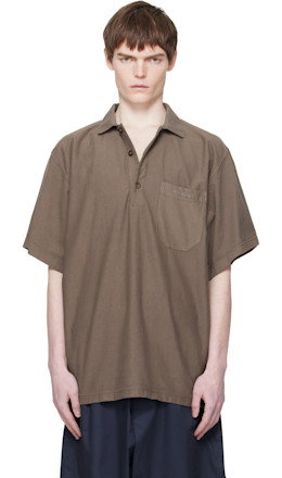 Taupe Garment-Dyed Polo - Hed Mayner