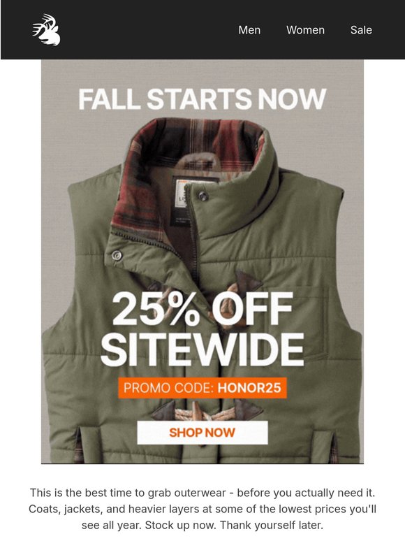 Best bang for your buck: 25% OFF