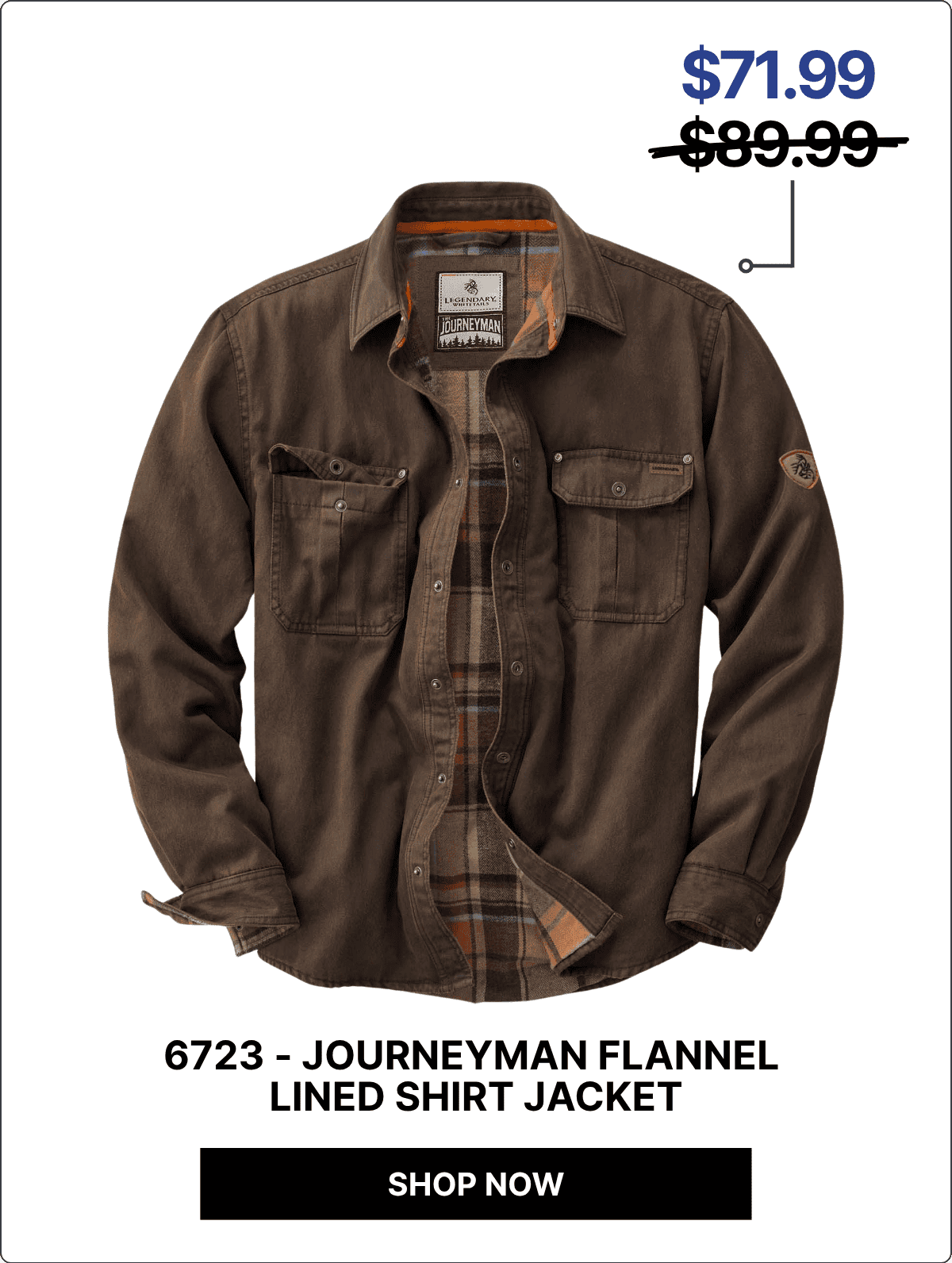 Men's Journeyman Flannel Lined Shirt Jacket