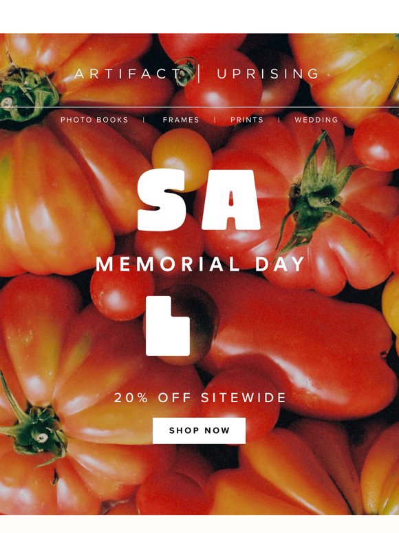 20% off everything starts now