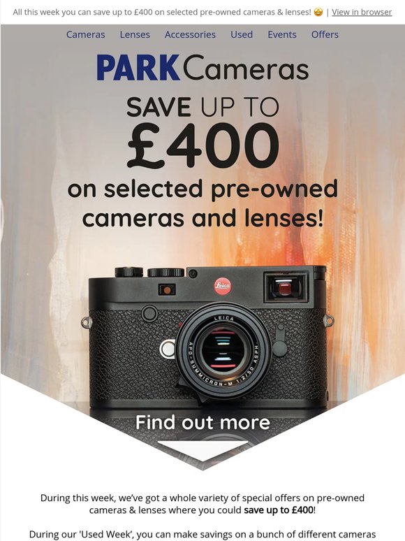 Used Week | Grab up to £400 off selected Used products