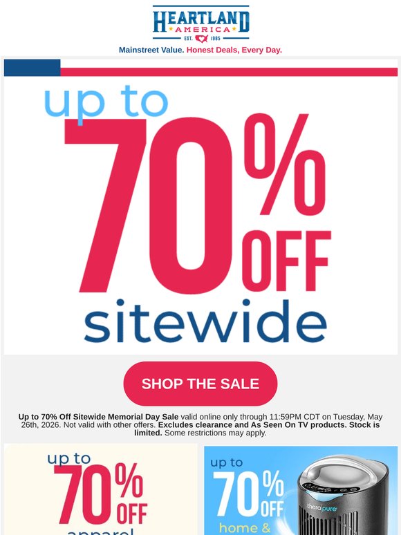 🎉  The Memorial Day Sale is ON!