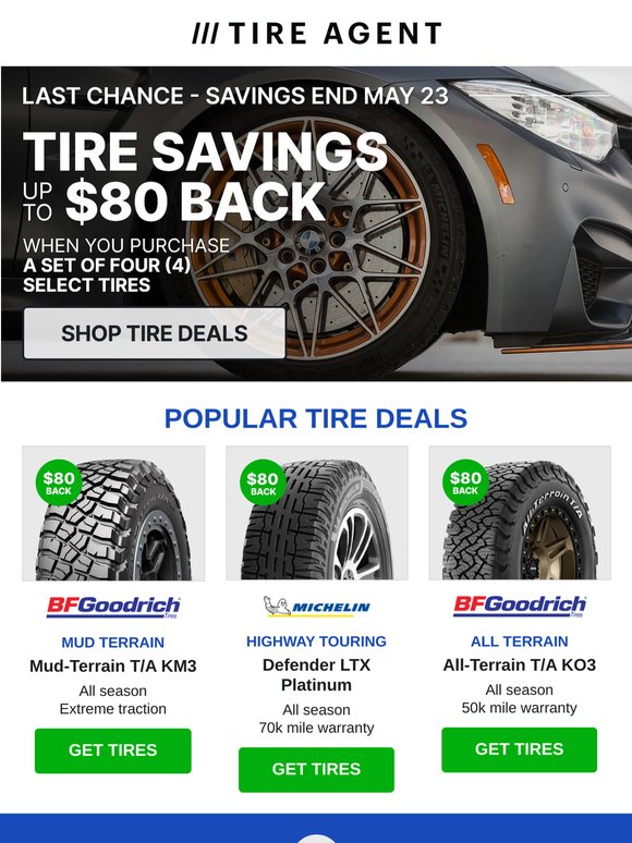 Final Chance to Save on Tires