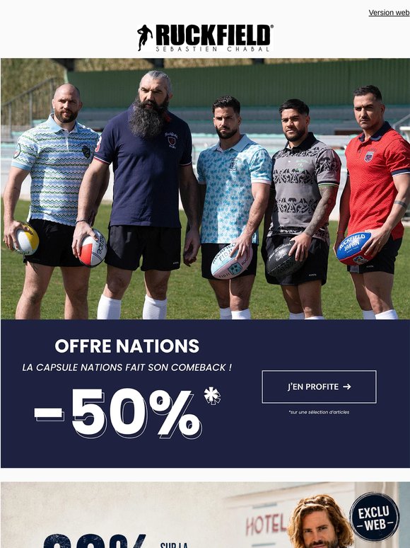 🏉 COMEBACK : Capsule NATIONS ! -50% de remise 🔥