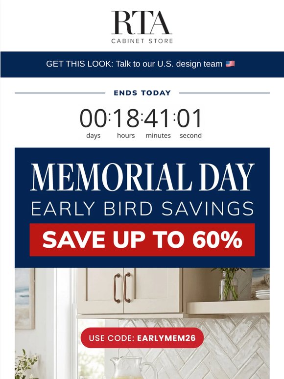 🟥⚪🟦 Early Access to Memorial Day Savings is Over Today