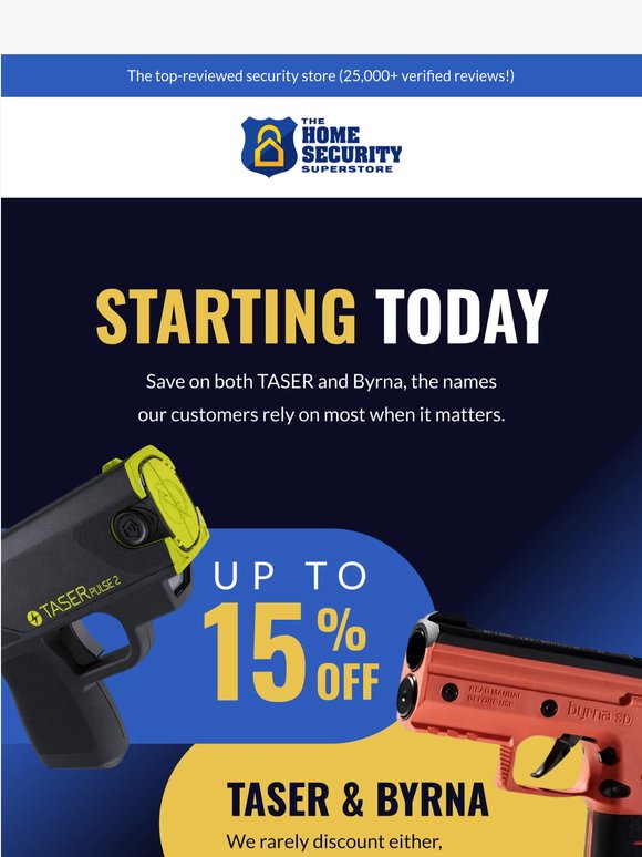 TASER + Byrna are both on sale!
