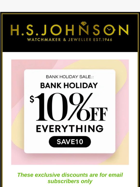 Your Long Weekend Just Got Better – Take 10% OFF!