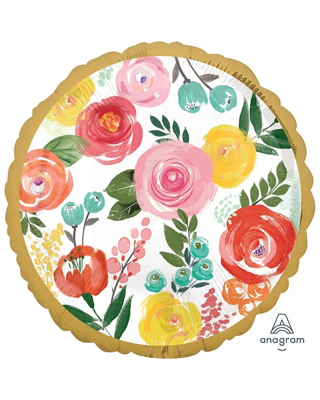 Image of Bright Florals Balloon - 18
