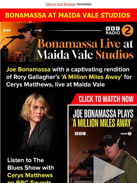 Watch Joe Bonamassa’s Exclusive BBC Maida Vale Live Performance!