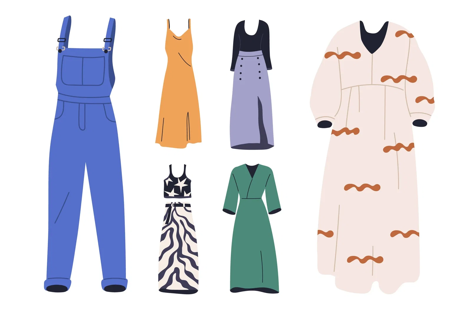 Women Сlothes- Dresses And Skirts Set