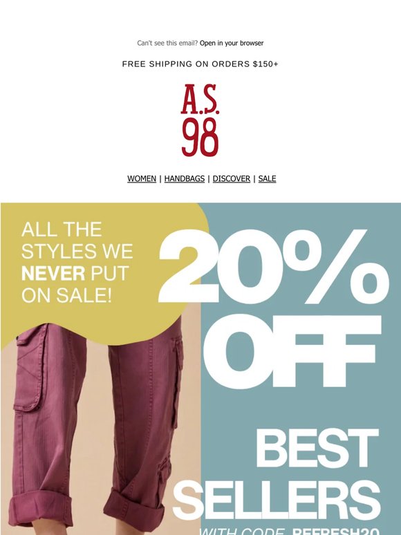 20% Off All Best Sellers- Finally!