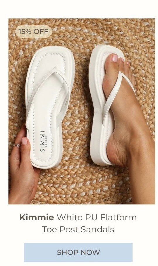 kimmie white flatform