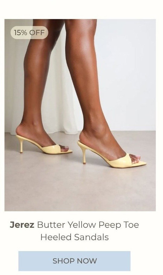jerez butter yellow peep toe 