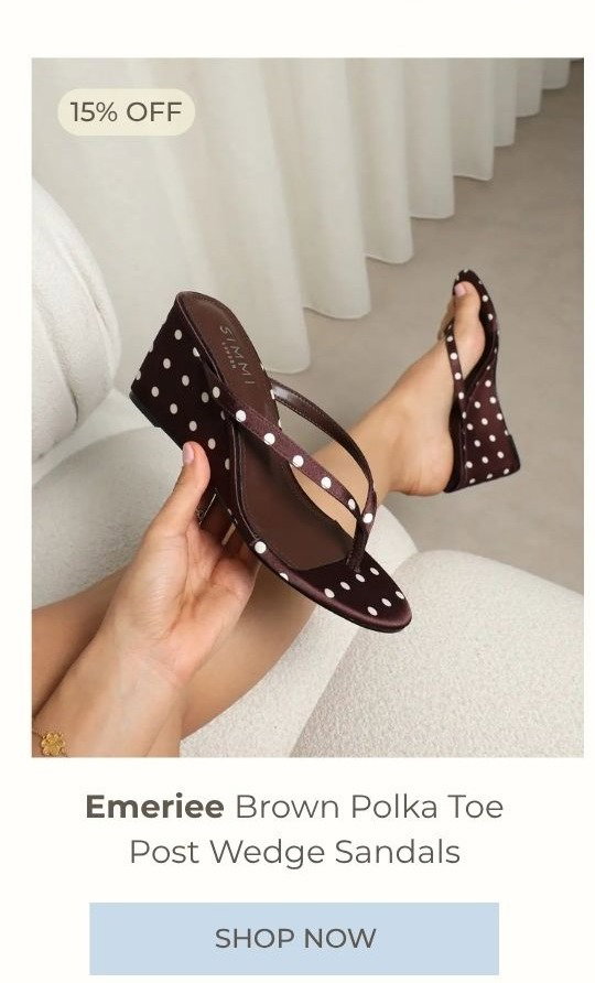 emeriee brown polka dot