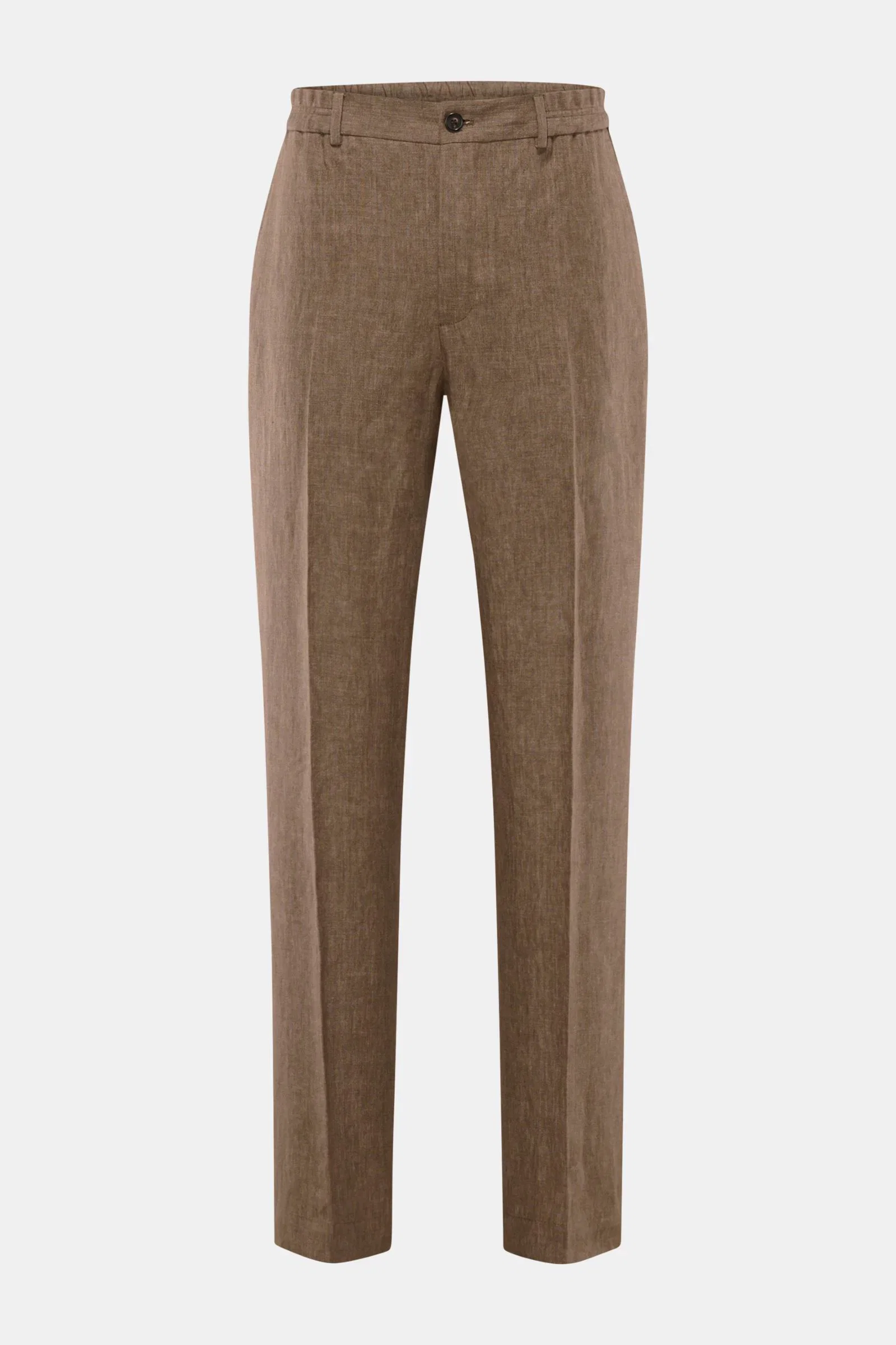 Leinen-Jogpants braun