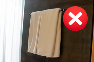 Hang towel rods the OTHER way