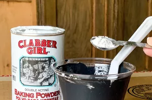 Mixing baking powder with paint may be our favorite makeover trick