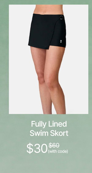 women's fully lined swim skort