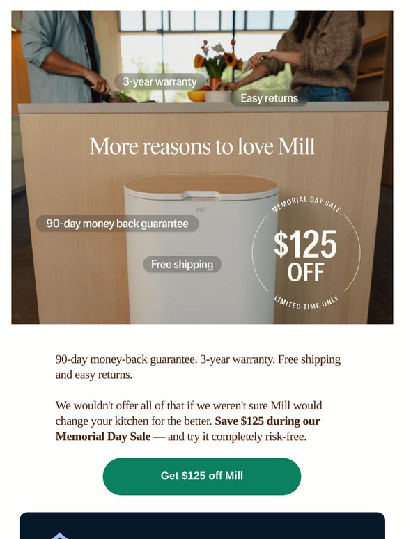 Shop our sale and try Mill risk-free 🏷️