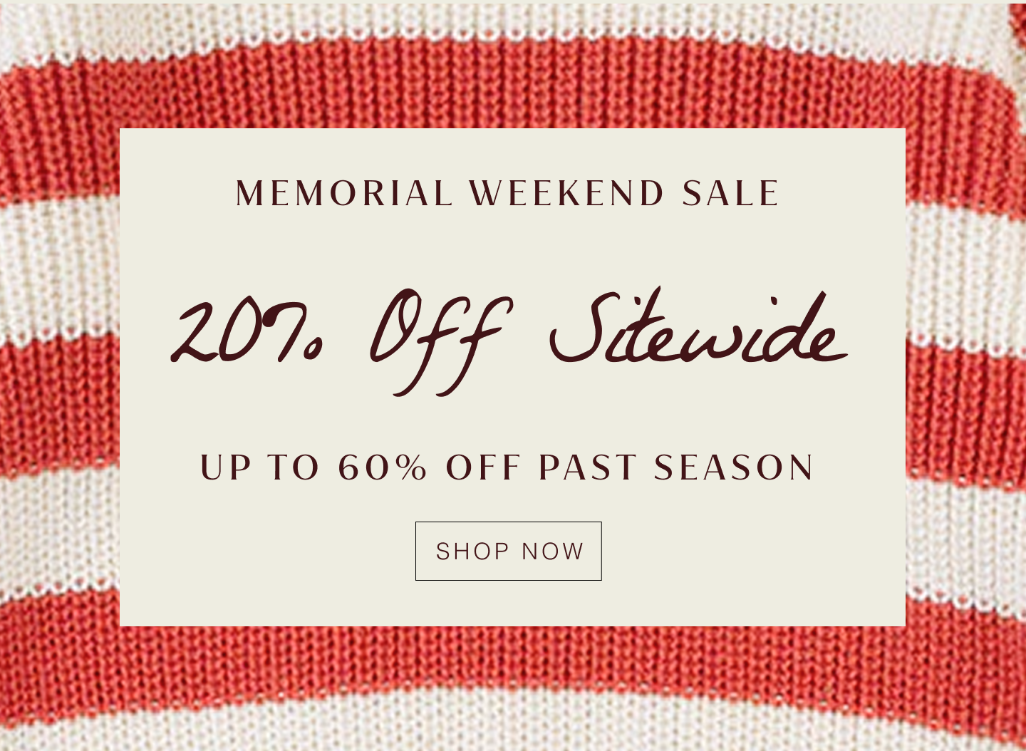 Memorial Weekend Sale