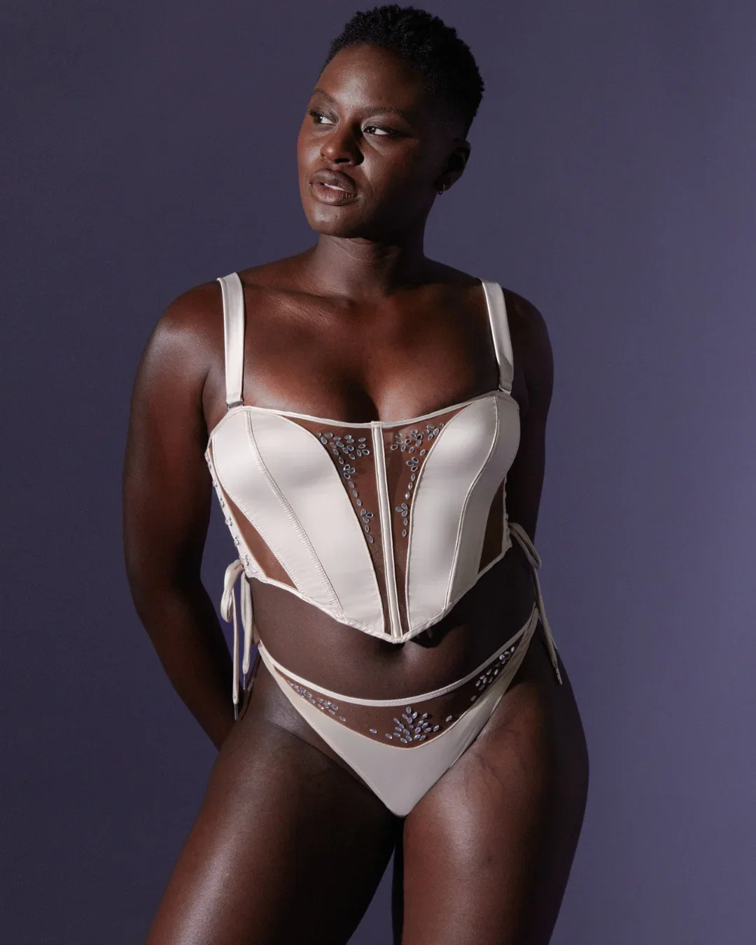 Image of Dripping in Jewels Corset - Toffee - FINAL SALE