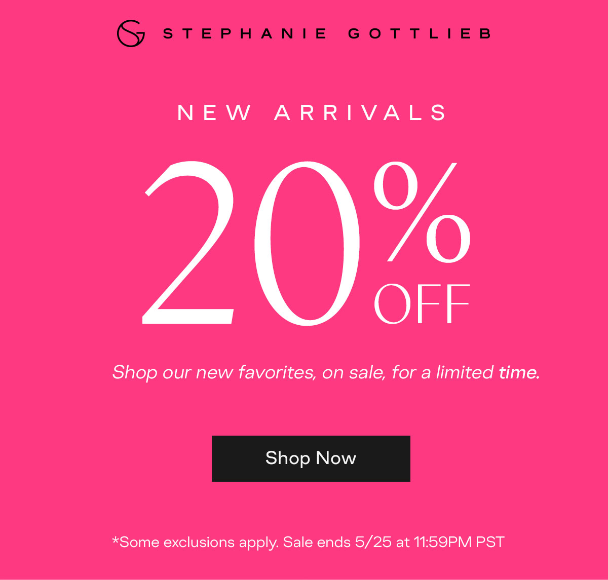 20% off new arrivals