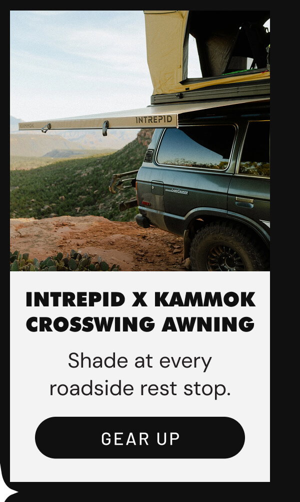 Intrepid x Kammok Crosswing Awning Shade at every roadside rest stop