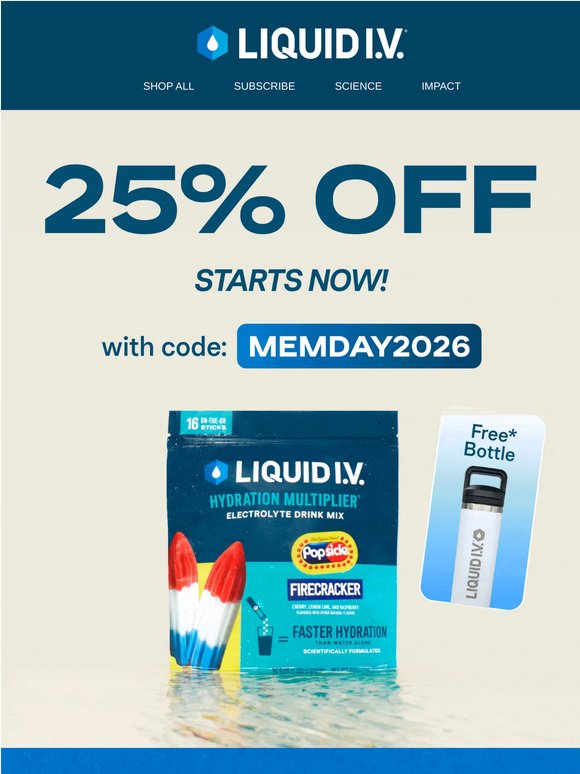 Don't regret missing 25% OFF