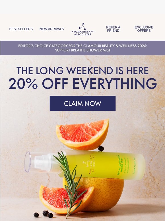 Still yours: 20% off everything