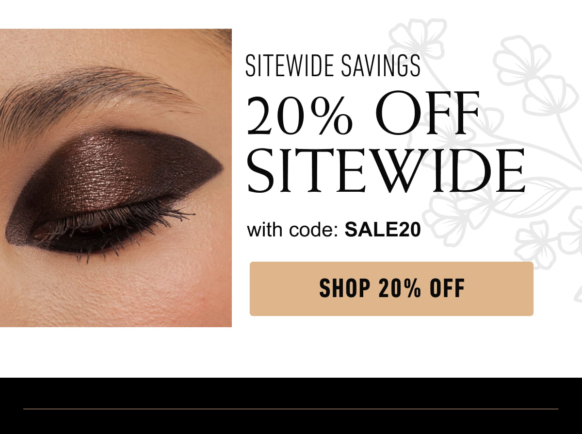 SITEWIDE SAVINGS. 20% Off Sitewide with code: SALE20