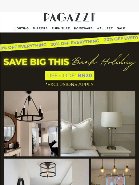 Grab 20% OFF on Stunning Homeware! 🏡
