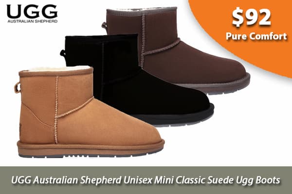 UGG Australian Shepherd Unisex Mini Classic Suede Ugg Boots