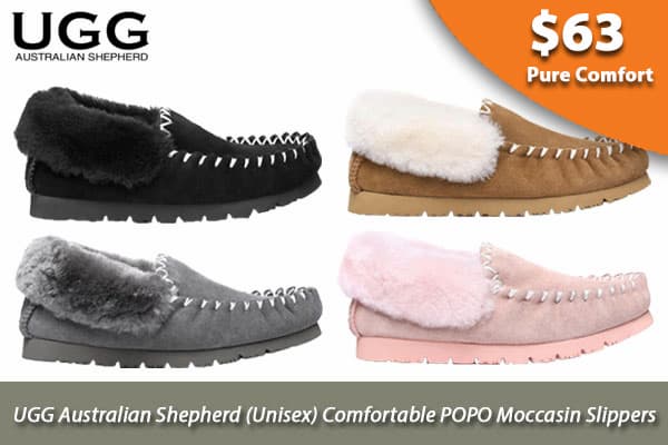 UGG Australian Shepherd Unisex Comfortable POPO Moccasin Slippers