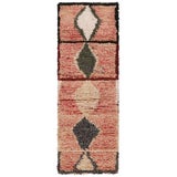 Item Image Vintage Moroccan Runner Rug in Pink with Diamond Medallions - Rug & Kilim
