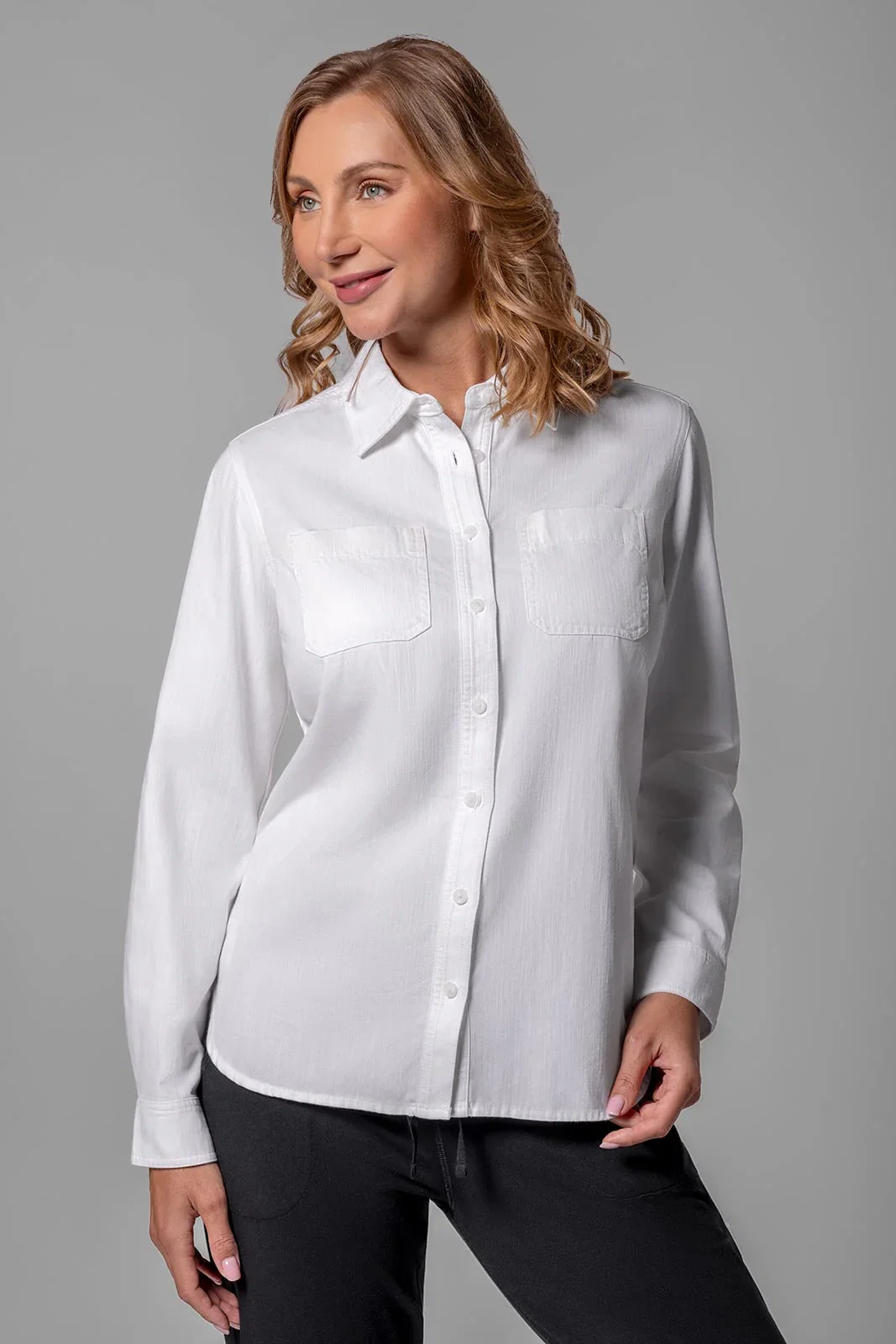 Women's Peninsula Chambray Long Sleev...