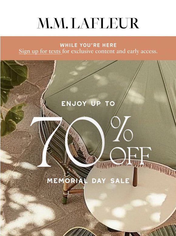 Memorial Day Savings are here.