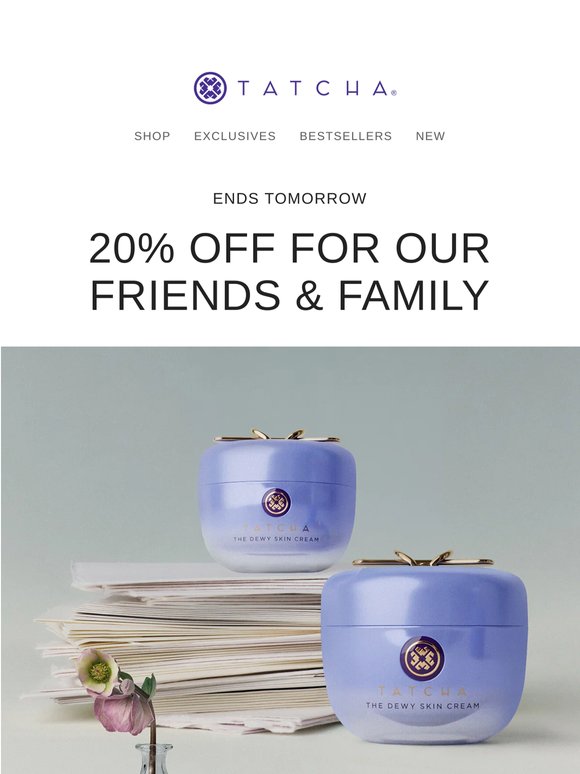 Ends tomorrow: 20% off sitewide