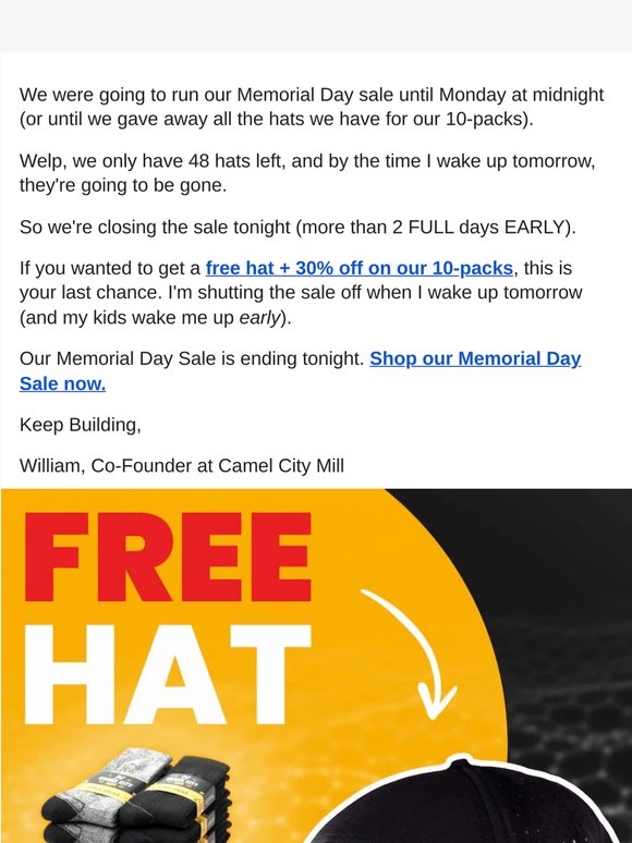 sale ending early - last chance now
