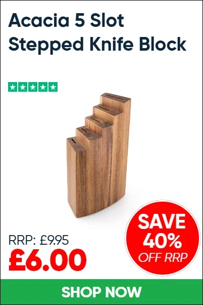 Acacia 5 Slot Stepped Knife Block