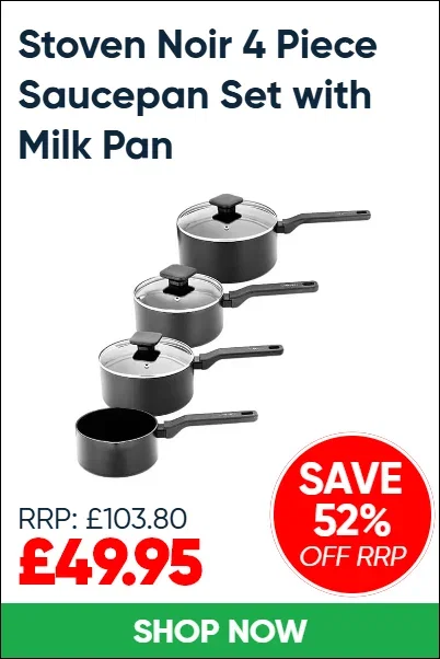 Stoven Noir 4 Piece Saucepan Set with Milk Pan