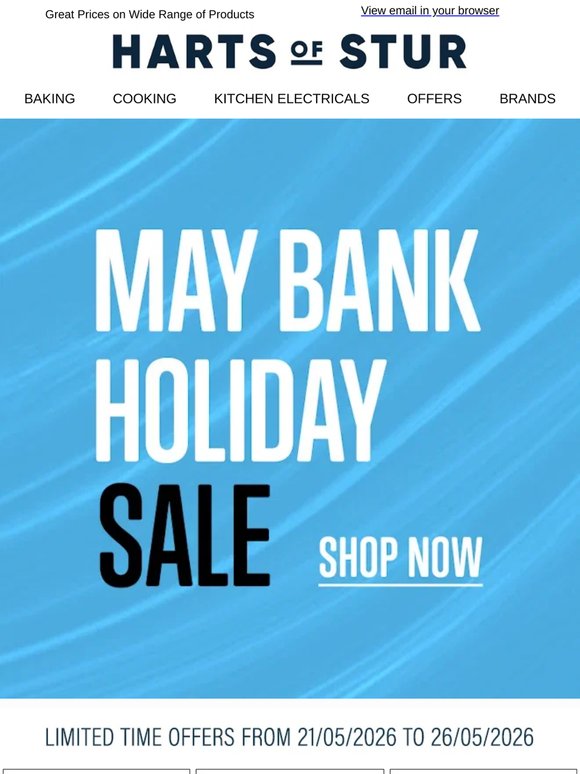 Our May Bank Holiday Sale is Back!