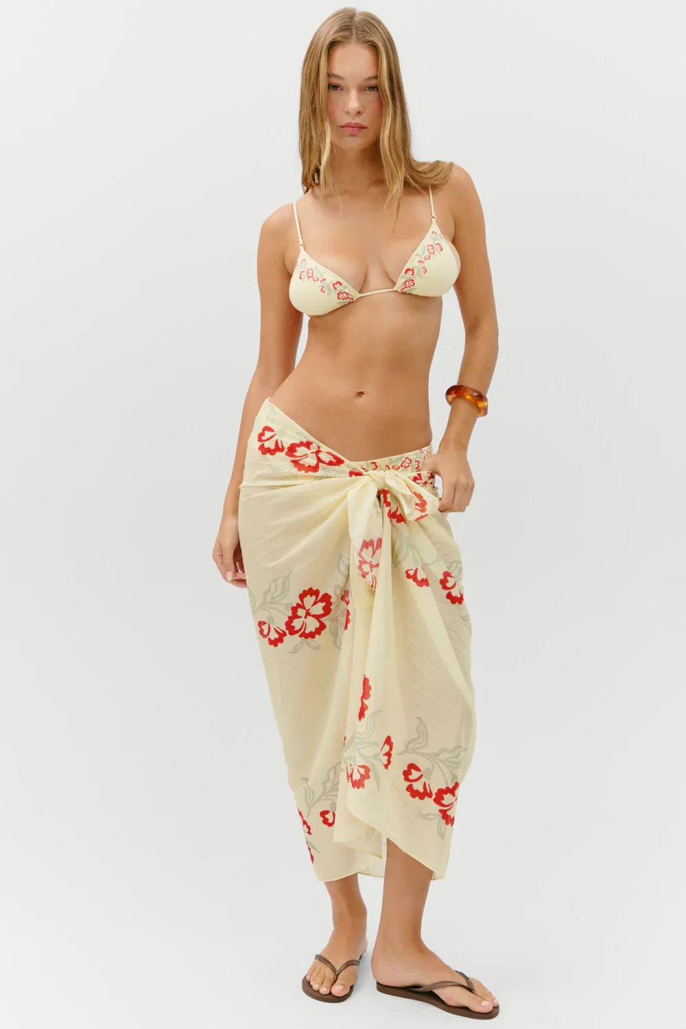 Image of Alessia Cotton Sarong - Hibiscus Beach