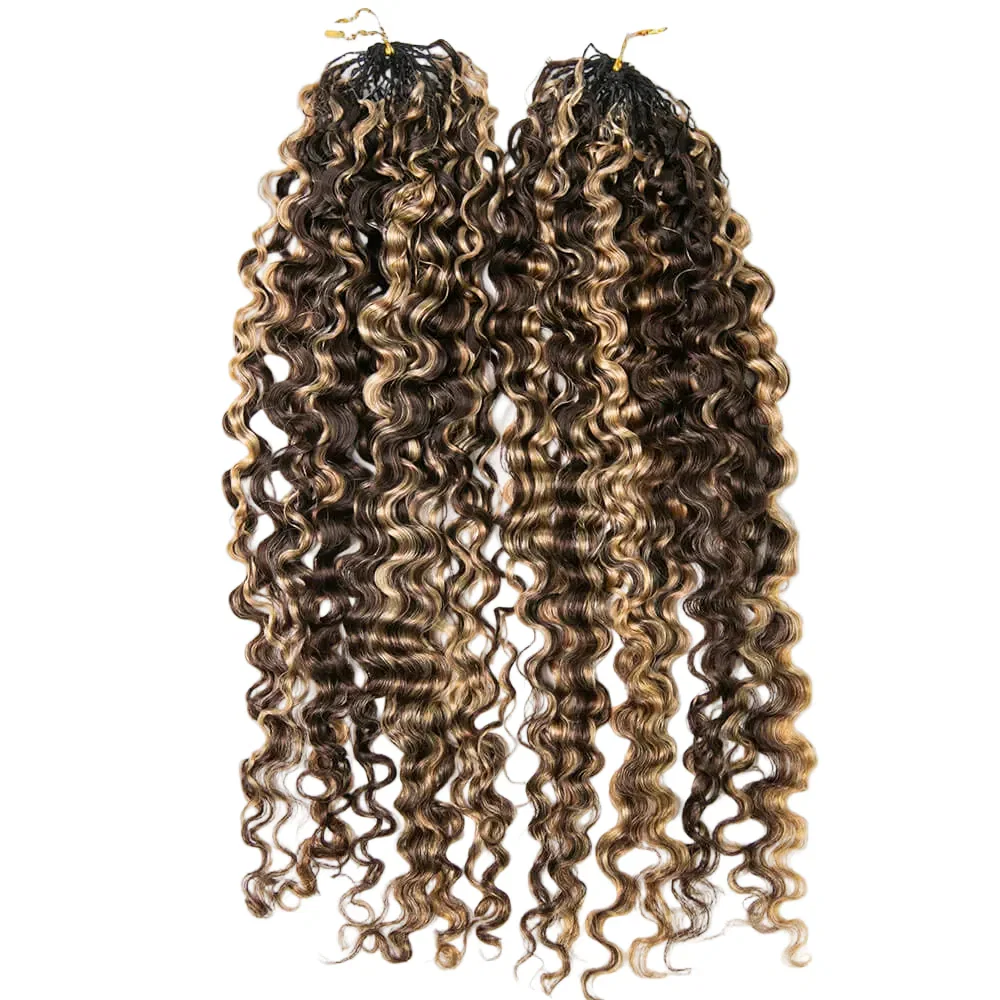 EAYON Lightweight Blend #D4/27 Water Deep Wave Crochet Human Hair