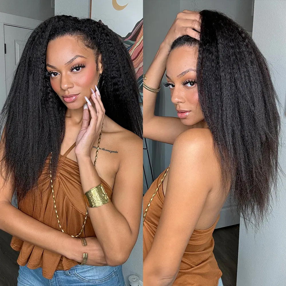 EAYON Lightweight Kinky Straight Crochet Human Hair