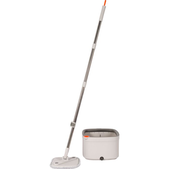 Ultra Spin Mop Flat, mit 2-Tank-System , grau